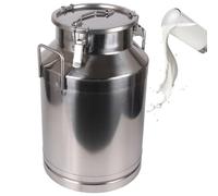 Adima 304 Secchio Bricco per latte in acciaio inox Secchio Per Il Trasporto Del Latte con Coperchio Sigillato in Silicone Contenitore da Trasporto in Acciaio Inossidabile,35L