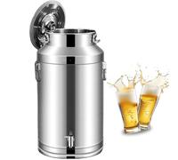 Adima 5L/9L/14L/18L Secchio per Latte in Acciaio Inox Lattina per Latte Secchio Di Vino Con Rubinetto E Coperchio Sigillato per L'Uso nelle Cucine Rurali E Domestiche,5L