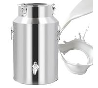 Adima Brocca per latte 201 Lattine per il trasporto del latte in acciaio inossidabile Cubo per il trasporto del latte della fattoria Caraffa per latte ad alta resistenza,5L