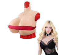 Adima Crossdresser Seni Silicone pettorale Enorme Tazza Z Forme Seno Tette finte per Drag Queen Tette finte Enhancer Cosplay,Marrone,Cotton