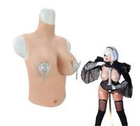 Adima Crossdresser Silicone Pettorale Realistico Big K Cup Forme Seno Artificiale Enhancer Tette Finte per Mastectomia,Color2,Silicone