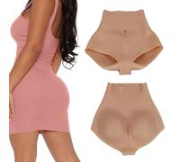 Adima Femminile Silicone Falso Culo Panty Hip Enhancer Biancheria Intima Crossdresser Big HIPS Shaper Control Triangolo Pantaloncini per Le Donne,Avorio,One Size