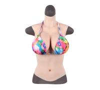 Adima Forme del Seno Mezza Piastra del Corpo del Silicone Riempito Tette Finte Seno Finto Artificiale D Coppa per Mastectomia Cosplay,Nude,D Cup