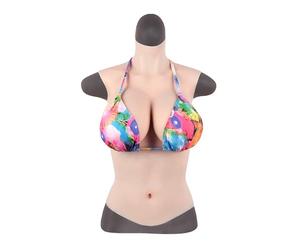 Adima Forme del Seno Mezza Piastra del Corpo del Silicone Riempito Tette Finte Seno Finto Artificiale D Coppa per Mastectomia Cosplay,Nude,D Cup