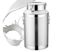 Adima Lattina per Latte 304 Secchio Per Il Trasporto Del Latte Secchio Bricco per latte in acciaio inox con coperchio sigillato resistente per L'Uso nelle Cucine Rurali E Domestiche,18L