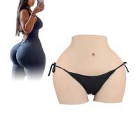 Adima Mutandina in Silicone Big Glute Lifter Hip Enhancer Crossdressing Fake Butt Pants Maschio a Femmina per Transgender Cosplay,Marrone,Basics