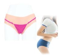 Adima Mutandine in Silicone Ad Alta Elasticità Triangolo Corto può Fare Pipì Ed Essere Inserito per Drag Queen Crossdresser,Lvory White,Upgrade