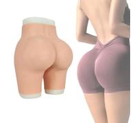 Adima Pantaloni di Culo in Silicone Completo Figa Finta Anca Imbottito Push Up Panty Realistiche Mutandine vaginali collegabili per Crossdresser,Wheat Colored,Basic