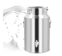 Adima Secchio per Il Latte 201 Lattiera Ermetica in Acciaio Inox Con Rubinetto E Coperchio Sigillato Lattina per Latte per conservare riso, tè, erbe, aceto, latte, acqua, miele,18L