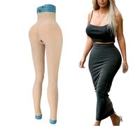 Adima Silicone Finta Vagina Mutandine alla Caviglia Hip Enhancer Biancheria Intima Culo Artificiale Shaper Pantaloni di Controllo per Cosplay,Ivory White,Basic