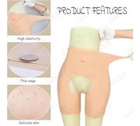 Adima Silicone Hip Lifting Pantaloni Finto Culo Panty Open Crotch Butt Enhancer Control Pantaloncini per Le Donne,White (1.2cm)