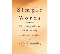 Adin Steinsaltz Simple Words (Tascabile)