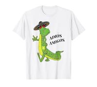Adios Amigos - Coccodrillo con Motivo Cinco de Mayo Maglietta