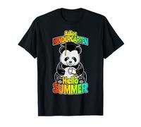 Adios Kindergarten Hello Summer Funny Happy Panda Bear Maglietta
