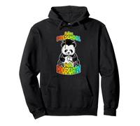 Adios Preschool Hello Kindergarten - Divertente Orso Panda Felice Felpa con Cappuccio