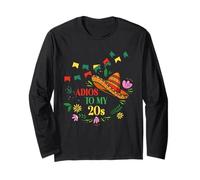 Adios To My 20S Divertente Cinco De Mayo Compleanno Maglia a Manica