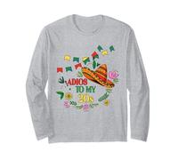 Adios To My 20S Divertente Cinco De Mayo Compleanno Maglia a Manica