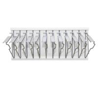 Adir Corp. pivot Wall rack con ganci per Blueprints - Piani, bianco con 12 file Hanging clamps Without File Hanging Clamps White