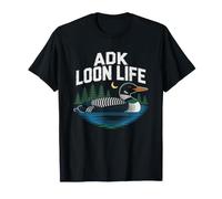 Adirondack Loon Bird Lake Hiking New York Outdoors Nature Maglietta