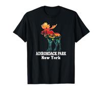 Adirondack Park Moose Silhouette Escursionismo New York Maglietta