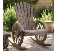Adirondack Wooden Rocking Chair Solid Fir for Outdoor Garden Patio Poolside Comfortable Ergonomic Design with Wide Armrests Max Load 110kg