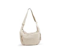 AdiStylinno Borsa a tracolla uomo donna nylon hobo crossbody bag grande capacità donna borsa a tracolla con tracolla regolabile monocolore mezzaluna borsa per uso quotidiano, bianco