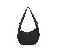 AdiStylinno Borsa a tracolla uomo donna nylon hobo crossbody bag grande capacità donna borsa a tracolla con tracolla regolabile monocolore mezzaluna borsa per uso quotidiano, Nero , Contemporaneo