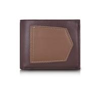 AdiStylinno Portafogli da uomo, portafoglio sottile in pelle con tasca frontale, porta carte di credito, portafoglio bifold sottile con finestra ID e 8 scomparti per carte, Caff, 12 x 9.5 x 1 cm /