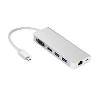 ADITAM Convertitore Hub Adapter Conveniente Ampia Compatibilità Convertitore Hub USB Mental 6 Porte per Adattatore Hub Periferiche per Computer Double The Comfort