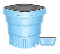 ADITAM Lavatrice Portatile, Mini Lavatrice Pieghevole con Manico, Macchina per la Pulizia Super Silenziosa, Touch Screen e Lavatrice Riutilizzabile per Calzini Biancheria Intima,Blu Double the