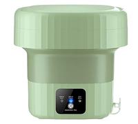 ADITAM Mini Lavatrice Portatile, Vasca per Lavanderia Pieghevole, con Manico, Calzini per Intimo Lavatrice per Campeggio Casa Viaggi Appartamenti Dormitori,Verde Double the comfort