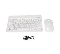 ADITAM Tastiera Mouse Wireless Combo, Mouse Tastiera Ultra Sottile e Silenzioso, DPI di Regolazione a Tre Livelli, Batteria Ricaricabile Integrata, per Windows, Computer, Desktop(Bianco) Double the