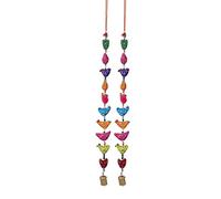 Aditri Creation Set of 2 Indian Traditional Door Hanging 10 Fabric Birds Tota String with Bell Festival Decoration for Home Wall Temple Bedroom Kids Room Home Décor Gifting(Size :- 19" approx)