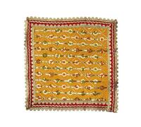 Aditri Creation Yellow Large Decorative Velvet Cloth Chunari (Size :- 14 Inches x 14 Inches) Chunni Puja Festival Decoration Chunr Mata Ki Chunri for Statue Chowki Aasan Mat Posters Frame