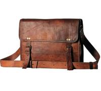Aditya Art & Craft Honey Leather Exportters - Borsa da uomo in vera pelle, per laptop, documenti, 33 x 10,2 x 25,4 cm, colore: Marrone, marrone, 33 x 10.2 x 25.4 cm