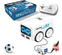 Adius Magic RC Mini Bus, Magic Follows Line Car, 2.4GHz, Gestures Follow Small Vehicle Automatic Avoidance Patrol Line Driving Desktop Toy Car, for Ages 5 6 7 8 Boys & Girls (White)