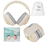 Adiwo Cuffie antirumore 2 in 1 per bambini, antiscivolo, con cancellazione del rumore, ultra morbide e regolabili fino a 0-48 mesi, protezione dell'udito per dormire e viaggiare