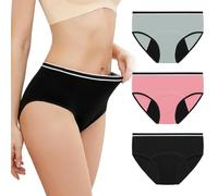 Adiwo Mutande Mestruali Assorbenti, Mutande Donna per Ciclo Mestruale con Slip, Lavabili e Riutilizzabili con Protezione Integrata, Adatto agli Adolescenti, Taglia XL, 3 Confezioni