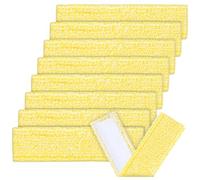 Adiwo Panni Lavabili in Microfibra, 8PCS Cuscinetti Di Ricambio per Detergente, Altamente assorbente, Pastiglie per Pulizia per Vetri, Cuscinetti Di Ricambio in Microfibra Compatibili(Giallo)