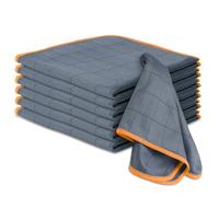 Adiwo Panni Microfibra Auto, 6 Pezzi Panni Magic Microfibra Carbonio, Catturapolvere Senza Aloni Assorbenti Lucidatura per Auto, Panno Rapido Lava e Asciuga, Arancione, 30 * 30cm