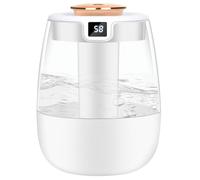 Adiwo Umidificatore Ambiente,1.8L Umidificatore Ambiente Bambini, 28dB Silenzioso 20H di Durata, Mini Umidificato Piante con Luce LED 3 Modalità di Spruzzo Schermo Intelligente, Auto Spegnimento
