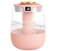 Adiwo Umidificatore Ambiente, 600ML Umidificatore Ambiente Bambini, 30dB Silenzioso 18H di Durata, Mini Umidificator Piante con Luce LED, Spegnimento Automatico in Assenza di Acqua(Rosa)