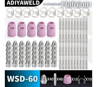 ADIYAWELD 26/60/100PCS SG55 AG60 WSD60 Taglio Al Plasma Consumabili Kit Elettrodi Tazze PUNTE Distanziatore Guida Taglio Al Plasma Torcia