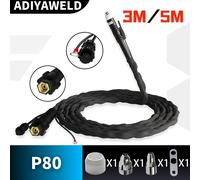 ADIYAWELD P80 Torcia da taglio al plasma ad aria Arco pilota 3M/5M/7M Supporto per bruciatore CNC Taglio automatico/Manuale Nero Taglio dritto 20mm