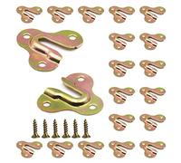 Adiyer 20pcs zinco giallo buco della serratura ganci specchio cornice appendiabiti tazza chiave cappotto appeso rack bordo di legno montaggio a parete singolo foro della serratura appeso piastra