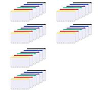 Adiythbm Buste trasparenti formato A6 a 6 fori per raccoglitore | Il design traslucido consente di distinguere il contenuto a colpo d'occhio mentre la struttura in PVC resiste agli strappi.