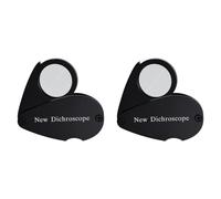 Adiythbm Dichroscope per gioielli, strumento di ingrandimento tascabile, 21 | Dicrocopio tascabile con lente da 21 mm; osserva le variazioni di colore dei cristalli ruotando di 360° la luce bianca.