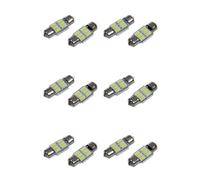 Adiythbm LED Festone Luce Interna 12V DC, Plug-and-Play, 6x5630 SMD, 195LM | Plug-and-Play LED Festoon per 12V DC, 6x5630 SMD consegnando 195LM a 6500K; compatto 31x12x9.5mm, 3W, ideale per armadi.