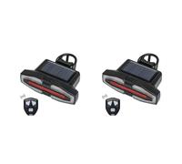 Adiythbm posteriore per bicicletta, ricaricabile tramite USB, con | Diverse opzioni di modalità, tra cui indicatori costanti, lampeggianti e di direzione; 2 luci posteriori solari per bici con