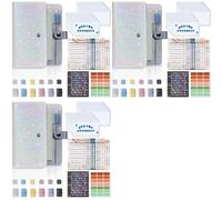 Adiythbm Raccoglitore di soldi in PU A6 Budget Organizer con buste con | Il set include 3 raccoglitori, 36 tasche con cerniera, 36 fogli di bilancio per un efficiente budget in contanti.